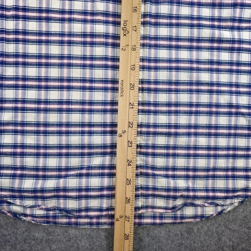 Charles‎ Tyrwhitt Shirt Mens Small Extra Slim Fit Blue Pink Plaid Long Sleeve